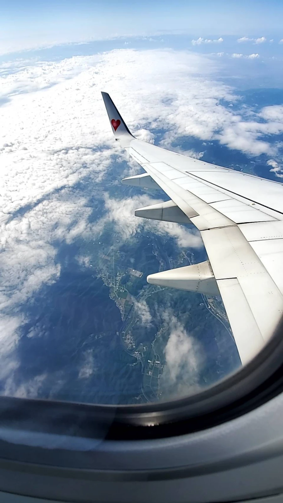 飛行機内からの風景