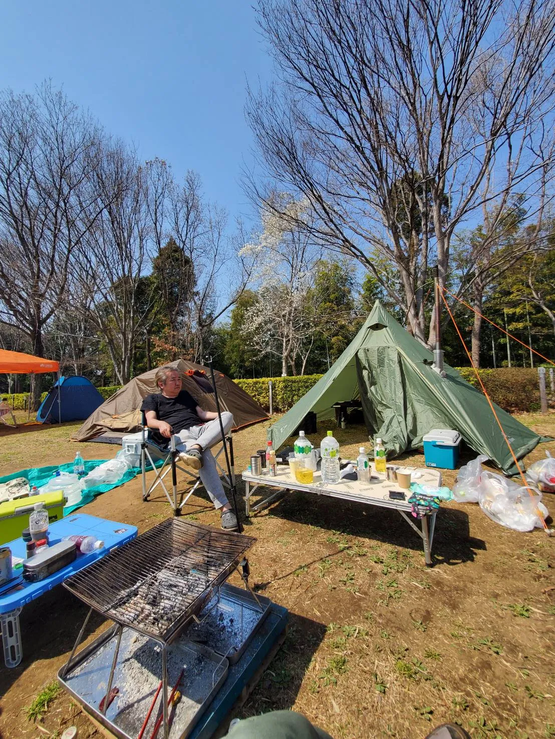 テント設営完了！まったりタイム